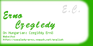 erno czegledy business card