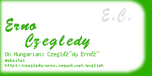 erno czegledy business card